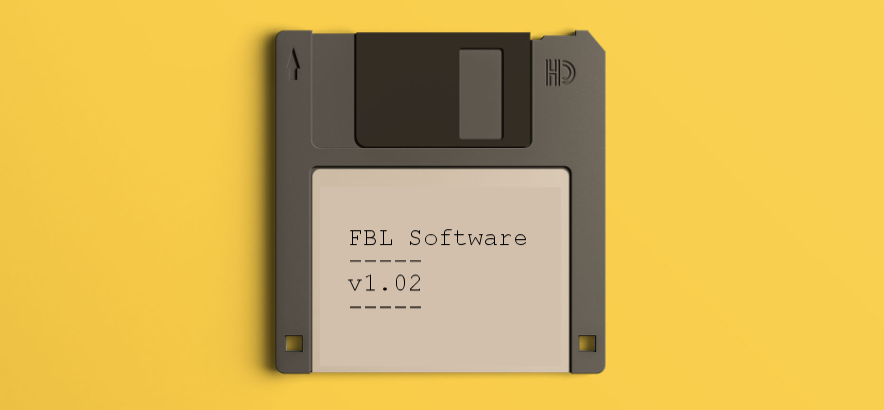 a floppy disk for a software